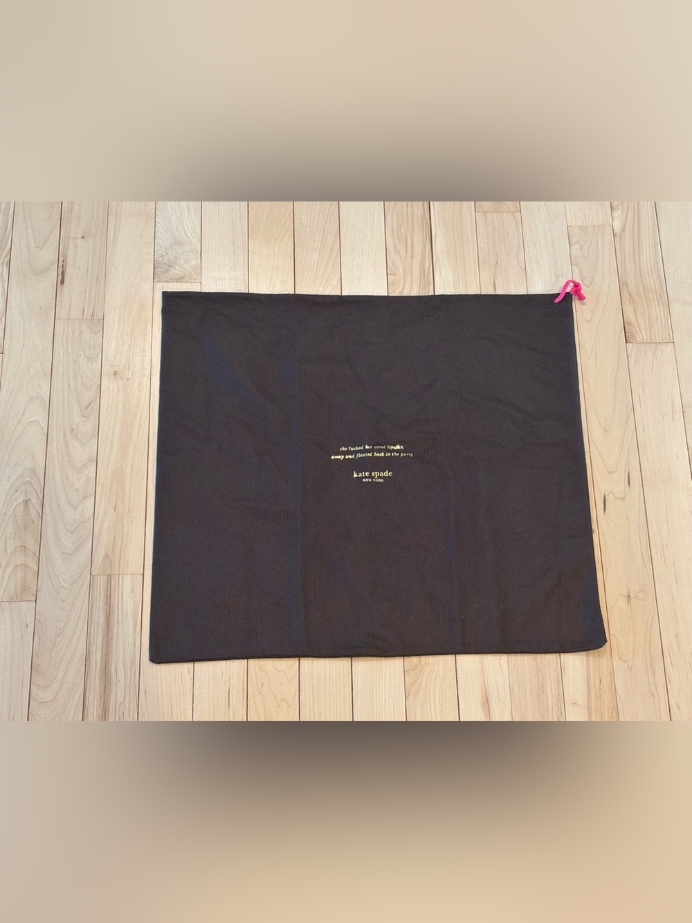 Kate Spade New York Large Brown Fabric Dustbag with Drawstring